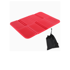 WWAGO 인포켓 사이즈 멀티 휴대용방석 + 파우치 세트, 레드