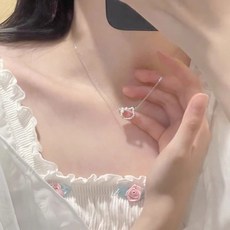 투니스 여성 큐빅 펄 고양이 목걸이