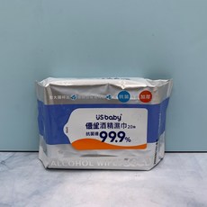 優生 US baby 酒精濕巾 8抽 3入/20抽 酒精濕巾, 1個, 20抽