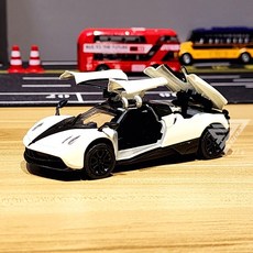 【台灣出貨】1:43合金超跑模型車，仿真警車合金模型，兒童玩具賽車, 【超跑】帕加尼-白, 1個