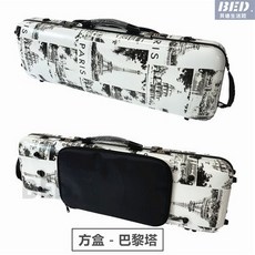 開票琴盒4/4小提琴琴盒碳纖維小提琴盒子 小提琴專用背包 輕便雙肩背帶 譜袋密碼鎖 抗壓航空託運樂器配件, 1個, 巴黎塔, 巴黎塔