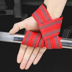 YMB 헬스 손목보호대 웨이트 턱걸이 풀업 역도 스트랩 밴드 보호대 2개세트, 1세트, 레드