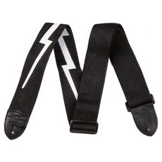 Fender 尼龍閃電吉他背帶 黑色, 1個