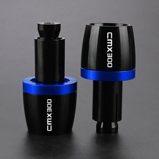 적합 오토바이 알루미늄 핸들 엔드 슬라이더 캡 플러그, 1개, 12. Blue LOGO