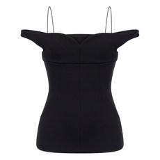 필로소피디로렌조세라피니 스윗하트 넥 타이트 핏 탑