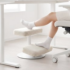 올인홈 책상 발받침대 발판 사무실 컴퓨터 2단 쿠션 발받침 다리받침대 풋레스트 타워형 3006, 오트밀