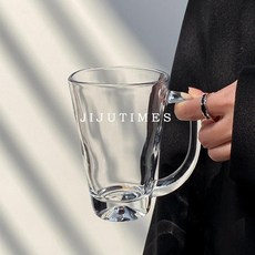 JIJUTIMES 不規則設計帶把玻璃杯, 1個
