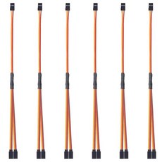 118인치 300mm 서보 연장 케이블 Y 하니스 커넥터 3핀 플러그 분배기 수컷에서 암컷 와이어 리드 어댑터 RC 카 항공기6개, 118인치 300mm 서보 연장 케이블 Y 하니스 커넥