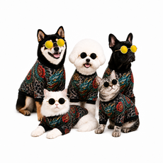 픽플랜 강아지 문신옷 고양이 이레즈미 코스프레 반려동물 타투옷, One Color, 1개