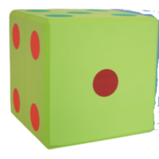 台灣製 EVA骰子 兒童安全玩具 軟積木 顏色認知 數字學習 團康遊戲, 綠色, 1個