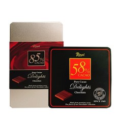 로얄 다크 초콜렛 카카오 다크 90g 말차 홍차 오렌지 블루베리 다크 천일염, S. 농도 58 1박스  오리지널맛 85 1박