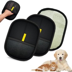 개와 고양이를 위한 3개 업그레이드된 반려동물 제모 장갑 소파 가구 카펫 및 카시트를 재사용 가능한 정전기 마사지를 최고의 그루밍, 개와 고양이를 위한 3개 업그레이드된 반려동물 제모 장