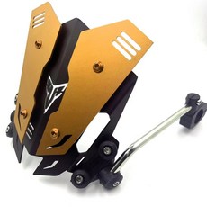 五羊Ube 愛瑪小牛電動車擋風板 前風擋 春風改裝配件 防風鏡, 金色帶支架, 1個