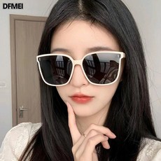 DFMEI 時尚新款墨鏡女高級感眼鏡潮男士開車防曬大臉太陽鏡