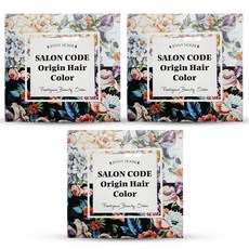 제니하우스 살롱코드 오리진 헤어컬러 염색제, 다크브라운, 3개