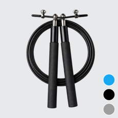 텐스탭 저소음 베어링 와이어 줄넘기, 1개, 블랙