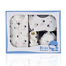 Ku.Ku Duckbill 嬰兒禮盒組，柔軟親膚可愛動物圖案，送禮自用皆宜，多件組合一次購足