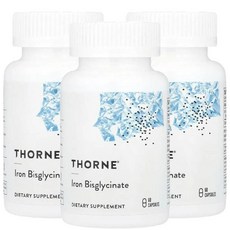 쏜리서치 철분 비스글리시네이트 고약사 고흡수 Thorne Iron 25mg 60캡슐 3병, 3개