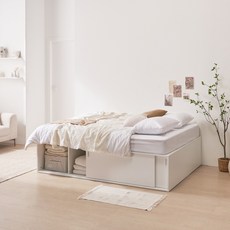 파로마 까사 빅 슬라이딩 수납침대 Q + 독립매트 UCU058, 올화이트