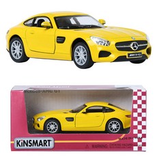킨스마트 1대36 메르세데스 AMG GT 옐로우 미니카, 1개