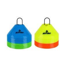 훈련용 접시콘 40개 거치대 세트 소형접시콘 축구용품, 그린+블루