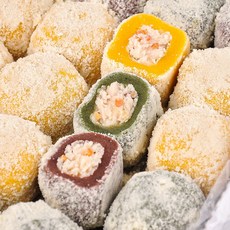 [푸르젠] 삼색 두텁떡 국산쌀 식사대용 답례떡 선물 떡 맛집, 1개, 1.3kg