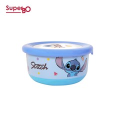 SuperBO 雙層不鏽鋼隔熱碗 兒童卡通 寶寶學習碗 兒童餐具, 1個, 700ml(史迪奇)