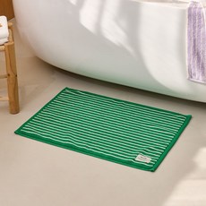모던하우스 STF 컬러 스트라이프 타월 발매트, 그린