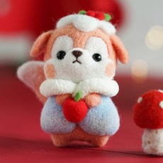 치프몰 양모펠트 DIY 패키지 세트, 316_사과 여우, 1개