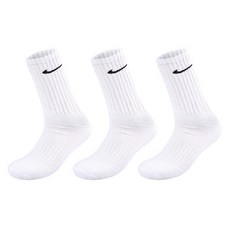 (나이키재팬매장판) 나이키 에브리데이 플러스 쿠션 크루 삭스 3켤레 DH3822-902 남성 여성 장목 스포츠 양말, SX4508-101 L(270-290), SX4508-101/L(270-300mm)