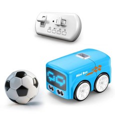 RC 버스 지능형 리모컨 제스처 감지 유도 추적 만화 자동차 애니메이션 차량 장난감 선물, Blue