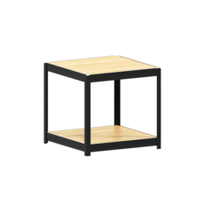 몬스터랙플러스 600x600x600 2단 철제 선반 수납장 조립식 앵글, 블랙
