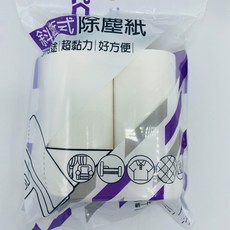 黏塵紙膠黏補充包 90張3入 16cm 除塵紙 黏膠紙 膠黏拖把 斜撕膠黏補充包 膠黏滾筒 滾筒紙 黏塵補充, 1個, 100mm*60張(2入)