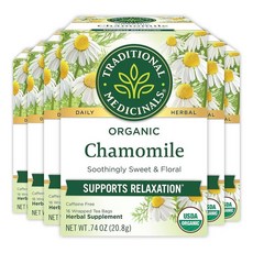 트래디셔널메디셔널 오가닉 캐모마일 티백 16개 6팩 239284, Chamomile