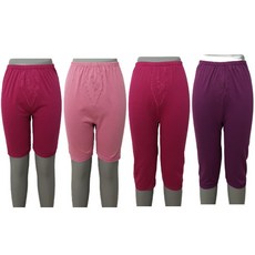 국산 자수 면스판 할머니속바지 7부5부 롱 원피스속치마 따수미 여자내복바지