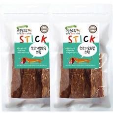 멍도락 국내산 소고기오트밀스틱 면역력 피부건강도움 고급수제간식, 2개, 70g