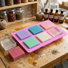 아로마 모스큐브 비누 DIY 6구 실리콘 몰드 정사각, 본상품
