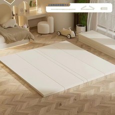 寶寶無縫可摺疊a類爬行墊嬰兒加厚防摔XPE爬爬墊兒童家用遊戲地墊, 米色經典4摺疊環保材質