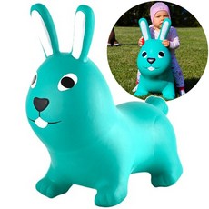 애니멀 점핑볼 버니 퍼피 호핑말 통통볼 유아짐볼+공기펌프, 그린(2533), 1개, 점핑버니 그린