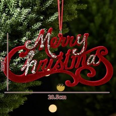 聖誕節裝飾品新年聖誕植絨鈴鐺掛件聖誕樹裝飾品氛圍聖誕場景掛飾, 1個, A10酒紅植絨字母牌