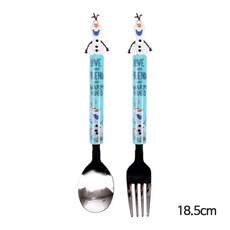 里和 lilfant 韓國製 冰雪奇緣2 學習筷 兒童筷子 304不鏽鋼 收納袋 艾莎 雪寶, 1個, 雪寶立體湯叉組, 紫色