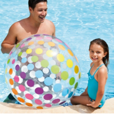 여름 물놀이 땡땡이 비치볼, 1개, 42mm