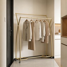 양면행거 옷가게행거 매장선반행거 옷가게선반행거 의류매장중앙행거 1450MM*1200MM*400MM, 금색