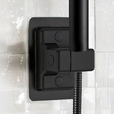 픽커리 부착식 각도조절 욕실 샤워기 헤드 걸이 홀더 거치대, 블랙