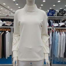 디즈니골프 여성용 FW 뒤지퍼 반목티셔츠 DN3LTS016IV_GN