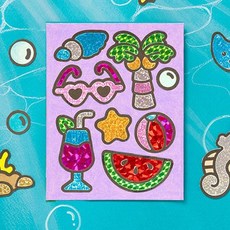 해변A 시원한 포일아트 여름 셀로판지 여름방학 986000ea (개), 본상품