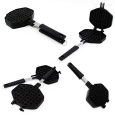 올짱 와플팬 4구 다용도 팬케이크 크로플 구이틀 미니붕어빵기계, 1개