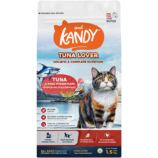 KANDY 康蒂 鮪魚愛好者 全齡貓 1.5公斤 乾糧，無穀低敏配方，Omega 3和6，呵護皮膚毛髮, 1.5kg, 1包, 鮪魚