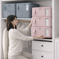 피데움 의류 이불 압축 파우치 수납 정리함, 모던핑크, 2개