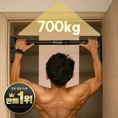 핏에이블 롱패드 세이프티 문틀철봉 최대 하중 700kg + 프리미엄 수평계, 레드